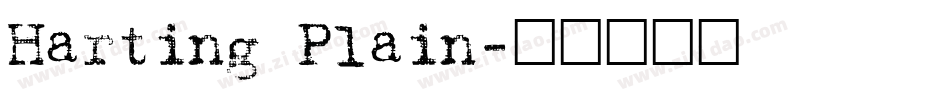 Harting Plain字体转换